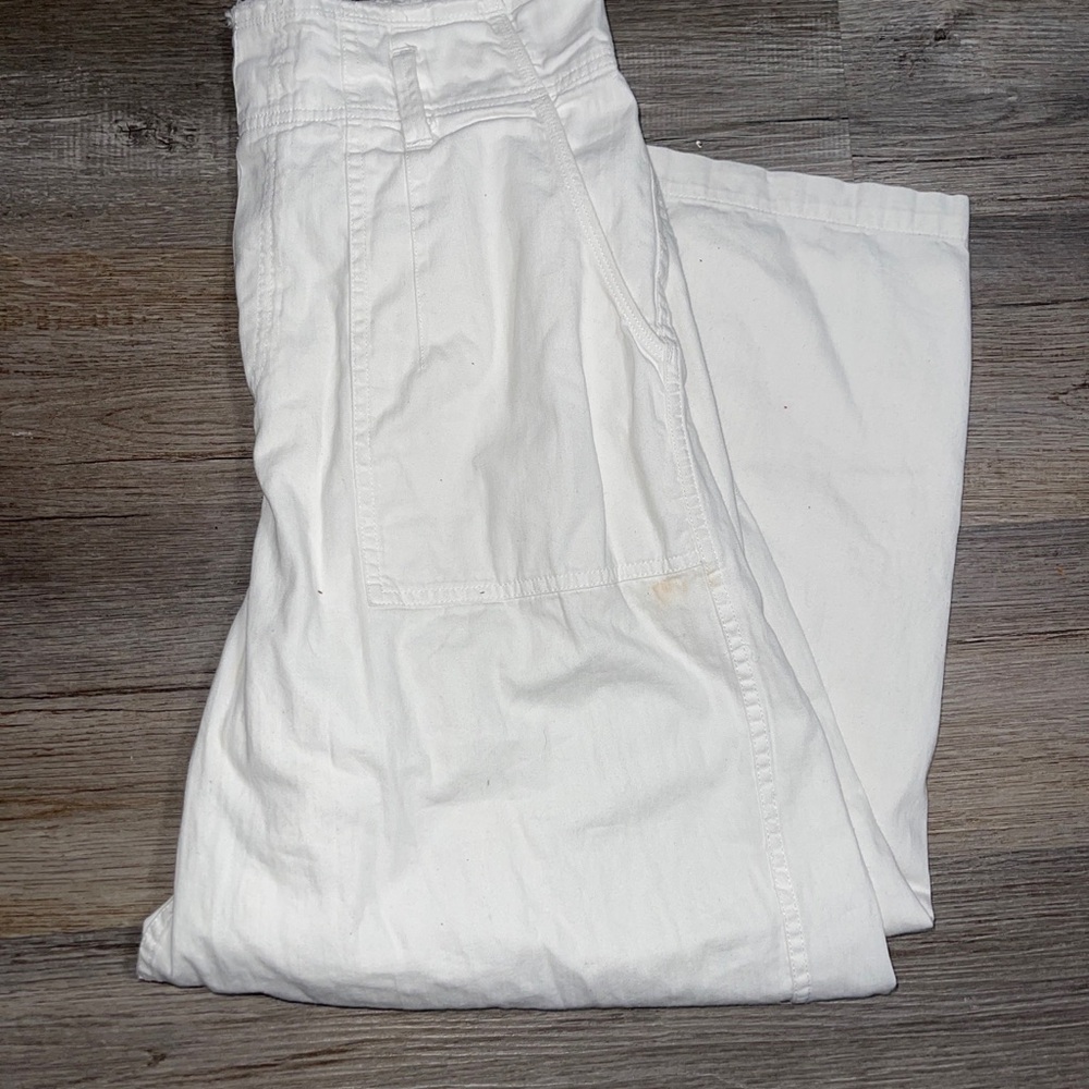 American Eagle High Waisted Wide Leg Paper Bag Style Baggy Pants Size Large